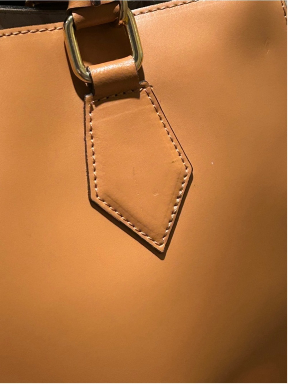 Women's A Bellucci Tan Leather Satchel made in Italy 14 x 11 x 6 - Picture 8 of 15